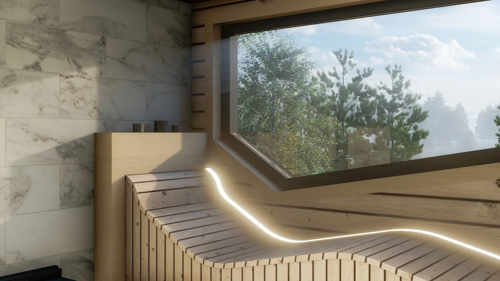 Anatominiai pirties gultai su panoraminiais langais | Asauna