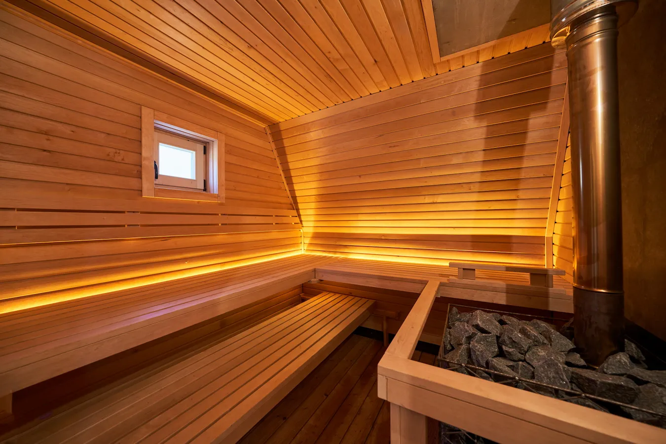 Modernus vasarnamis pirtis Alfa 6 H su sauna | Asauna